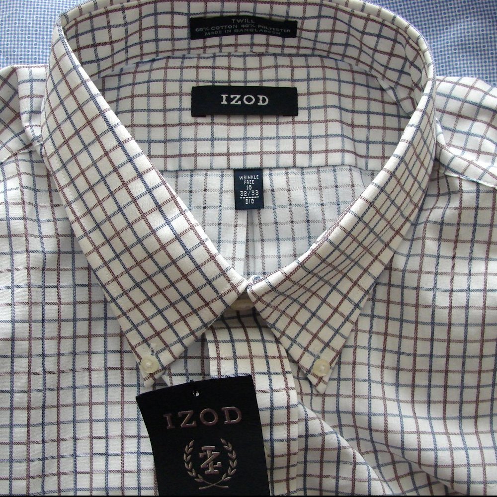 men's Izod shirt 18 x 32/33 nwts
